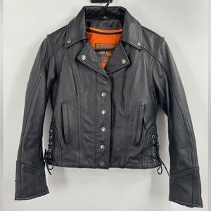 First Classics‎ Black Leather Jacket Removable Liner XS